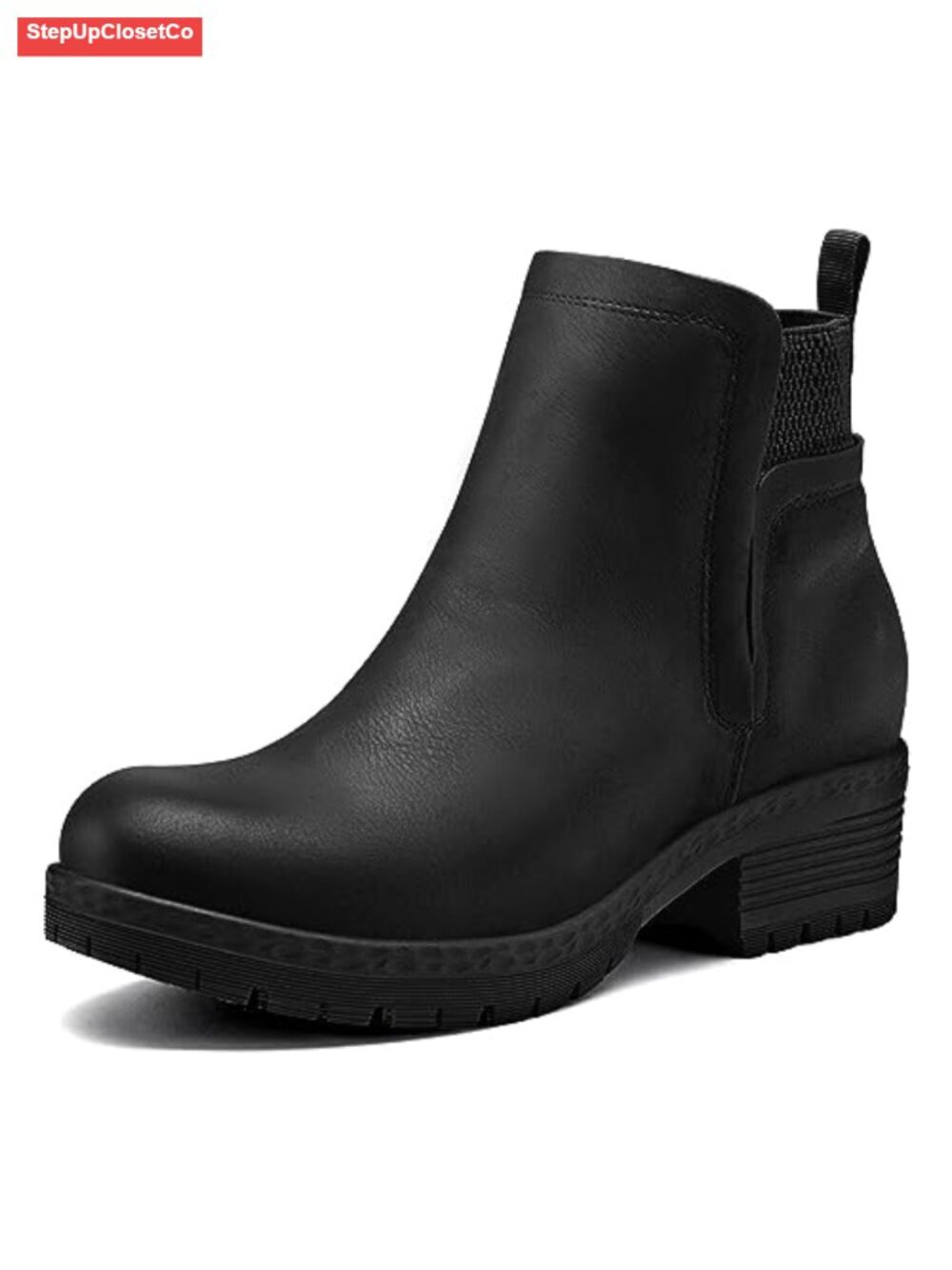 Women's Elastic Gore Lug Sole Chelsea Ankle Boots Platform